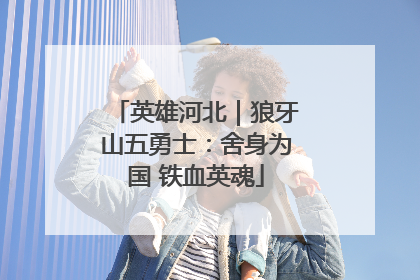 英雄河北｜狼牙山五勇士：舍身为国 铁血英魂