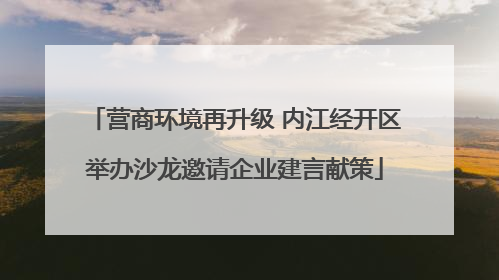 营商环境再升级 内江经开区举办沙龙邀请企业建言献策