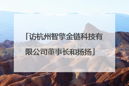 访杭州智擎金链科技有限公司董事长和扬扬