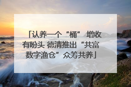 认养一个“桶” 增收有盼头 德清推出“共富数字渔仓”众筹共养
