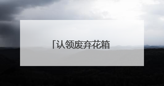 认领废弃花箱 共建绿色社区