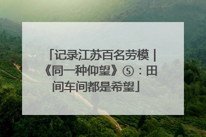 记录江苏百名劳模｜《同一种仰望》⑤：田间车间都是希望