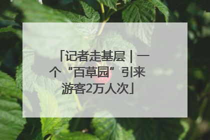 记者走基层｜一个“百草园”引来游客2万人次