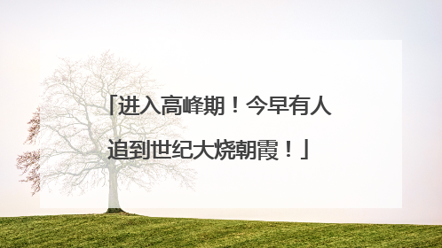 进入高峰期！今早有人追到世纪大烧朝霞！