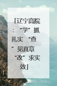 辽宁高院：“学”抓扎实 “查”见真章 “改”求实效