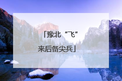 豫北“飞”来后备尖兵