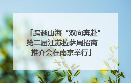 跨越山海“双向奔赴” 第二届江苏拉萨周招商推介会在南京举行