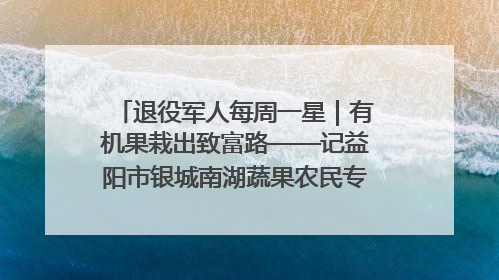 退役军人每周一星｜有机果栽出致富路——记益阳市银城南湖蔬果农民专业合作社总经理晏桂明