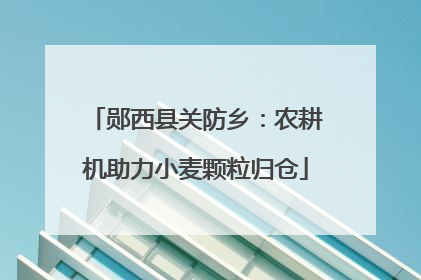 郧西县关防乡：农耕机助力小麦颗粒归仓