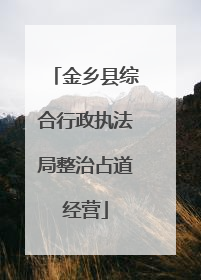 金乡县综合行政执法局整治占道经营