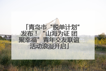 青岛市“脱单计划”发布！“山海为证 团聚幸福”青年交友联谊活动浪漫开启