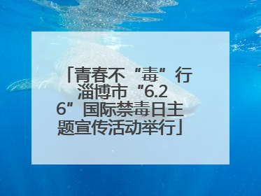 青春不“毒”行 淄博市“6.26”国际禁毒日主题宣传活动举行