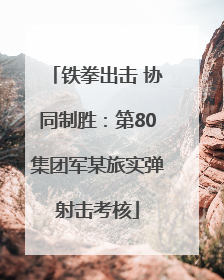 铁拳出击 协同制胜：第80集团军某旅实弹射击考核
