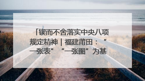 锲而不舍落实中央八项规定精神｜福建莆田：“一张表”“一张图”为基层减轻“数字负担”