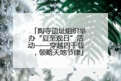 陶寺遗址组织举办“夏至观日”活动——穿越四千载，领略天地节律