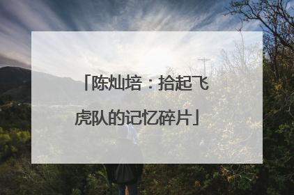 陈灿培：拾起飞虎队的记忆碎片