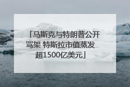 马斯克与特朗普公开骂架 特斯拉市值蒸发超1500亿美元