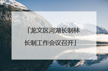 龙文区河湖长制林长制工作会议召开