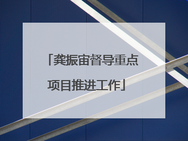 龚振宙督导重点项目推进工作