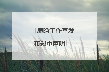 鹿晗工作室发布郑重声明