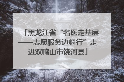 黑龙江省“名医走基层——志愿服务边疆行”走进双鸭山市饶河县