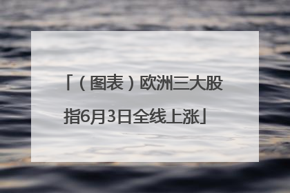 （图表）欧洲三大股指6月3日全线上涨