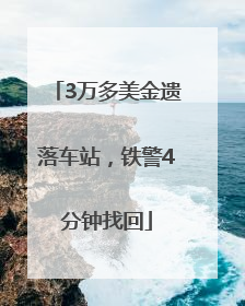 3万多美金遗落车站，铁警4分钟找回