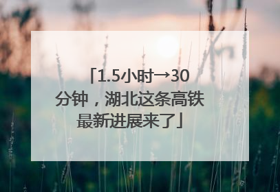 1.5小时→30分钟，湖北这条高铁最新进展来了