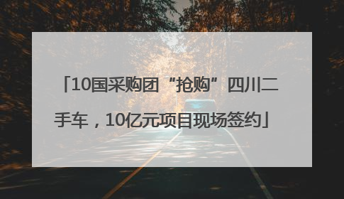 10国采购团“抢购”四川二手车，10亿元项目现场签约