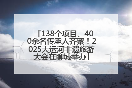 138个项目、400余名传承人齐聚！2025大运河非遗旅游大会在聊城举办
