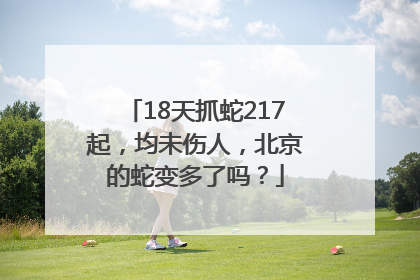 18天抓蛇217起，均未伤人，北京的蛇变多了吗？