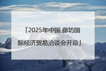 2025年中国·廊坊国际经济贸易洽谈会开幕