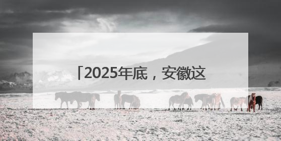 2025年底，安徽这段高速将建成通车！