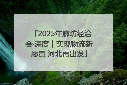 2025年廊坊经洽会·深度｜实现物流新愿景 河北再出发