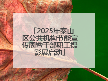 2025年泰山区公共机构节能宣传周暨干部职工摄影展启动