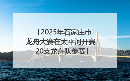 2025年石家庄市龙舟大赛在太平河开赛 20支龙舟队参赛