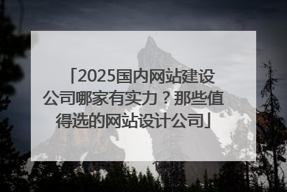 2025国内网站建设公司哪家有实力？那些值得选的网站设计公司