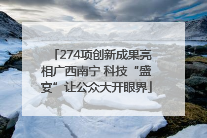 274项创新成果亮相广西南宁 科技“盛宴”让公众大开眼界