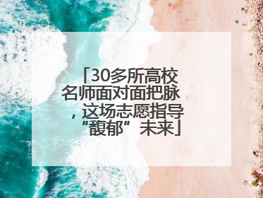 30多所高校名师面对面把脉，这场志愿指导“馥郁”未来