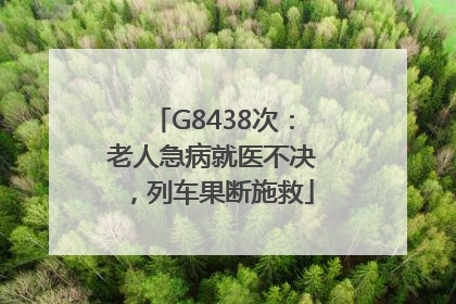 G8438次：老人急病就医不决，列车果断施救