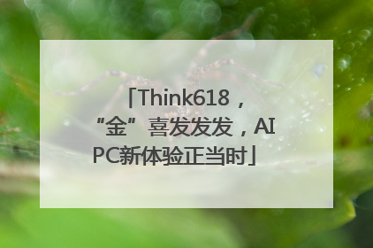 Think618，“金”喜发发发，AIPC新体验正当时